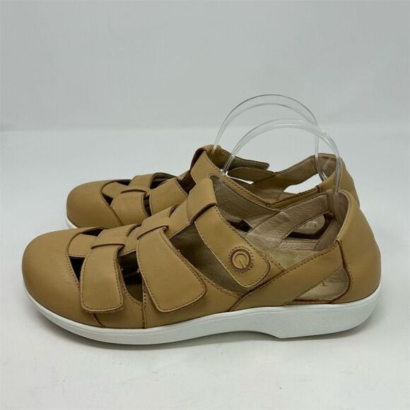 TRAQ by Alegria Dark Yellow Leather Closed Toe Sandals Size 42 (US 11.5-12) - Picture 7 of 14